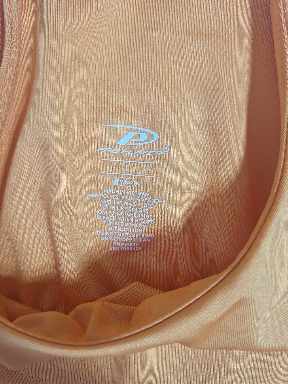 Pro Player Performance Racerback Orange  Cropped Tank - Picture 4 of 6